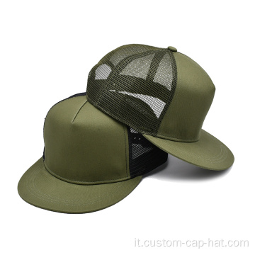 Logo personalizzato del cappello per camionista verde dell&#39;esercito